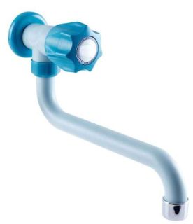 Настенный смеситель для кухни РМС PL3-270 для одной воды голубой